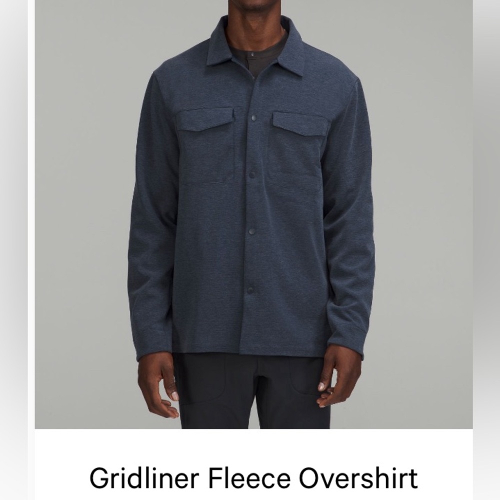 Men’s Lululemon blue fleece over shirt XXL